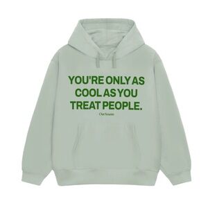 OurSeasns Graphic Heavyweight Oversized Hoodie - Sage Green - Size XL